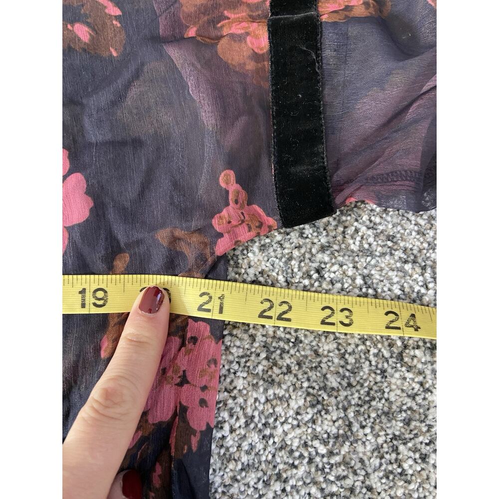 ASOS Reclaimed Vintage Sheer Maxi Dress Dark Floral Size 8 NWT - Picture 8 of 9